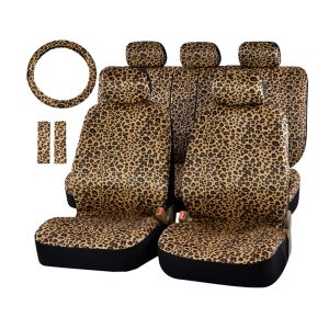 Leopard print series of car seat cover, a complete upgrade to a women's exclusive style | Universal size, airbag compatible.